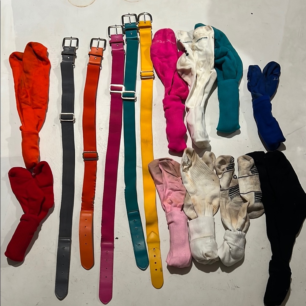 Colorful Belt and Sock Collection